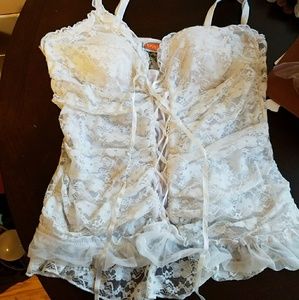 Sexy White corset top
